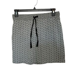 NWT Loft Cotton Blend Print Drawstring Mini Skirt Size Small